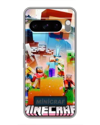 Чехол для Google Pixel 8 Pro с картинкой «Minecraft герои игры»
