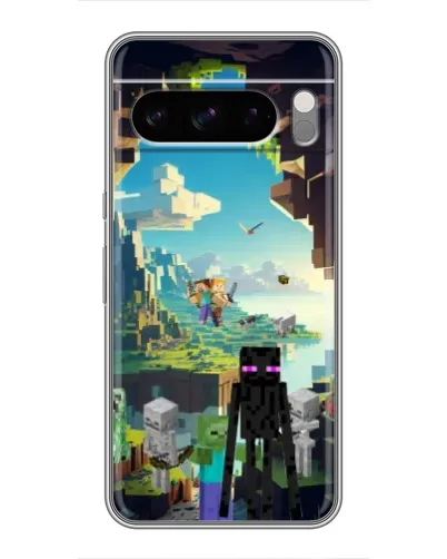 Чехол для Google Pixel 8 Pro с картинкой «Эндермен в лесу»