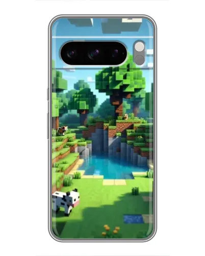 Чехол для Google Pixel 8 Pro с картинкой «Minecraft летний день»