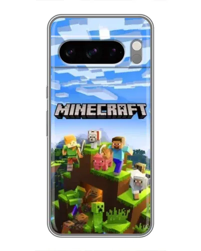 Чехол для Google Pixel 8 Pro с картинкой «Minecraft классический мир»
