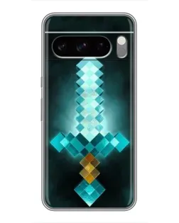 Чехол для Google Pixel 8 Pro с картинкой «Алмазный меч неон»