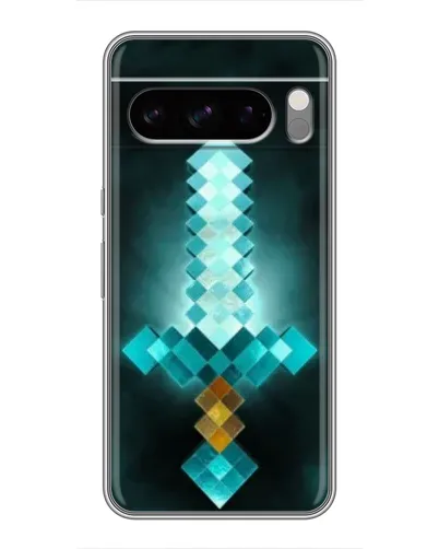 Чехол для Google Pixel 8 Pro с картинкой «Алмазный меч неон»