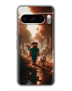 Чехол для Google Pixel 8 Pro с картинкой «Стив в лесу»
