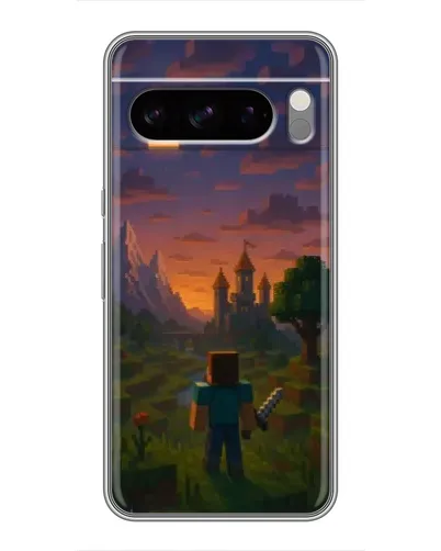 Чехол для Google Pixel 8 Pro с картинкой «Стив у башни»