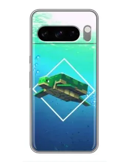 Чехол для Google Pixel 8 Pro с картинкой «Черепаха Minecraft»