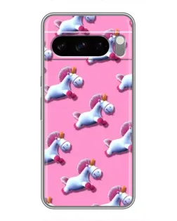 Чехол для Google Pixel 8 Pro с картинкой «Единороги на розовом»