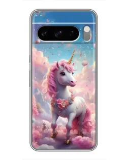 Чехол для Google Pixel 8 Pro с картинкой «Единорог среди облаков»