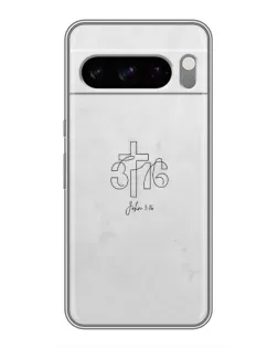 Чехол для Google Pixel 8 Pro с картинкой «Иоанна 3:16 Крест»