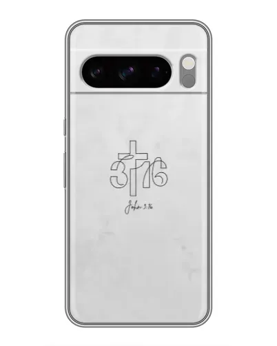 Чехол для Google Pixel 8 Pro с картинкой «Иоанна 3:16 Крест»