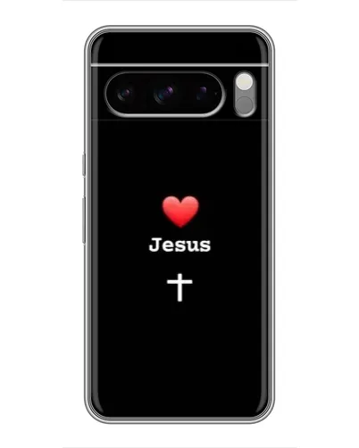 Чехол для Google Pixel 8 Pro с картинкой «Сердце - Jesus»
