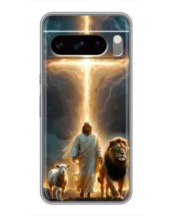 Чехол для Google Pixel 8 Pro с картинкой «Лев Иуды и Свет»
