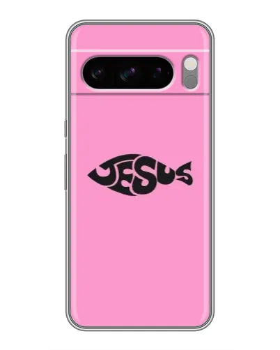 Чехол для Google Pixel 8 Pro с картинкой «Розовый символ  Jesus»