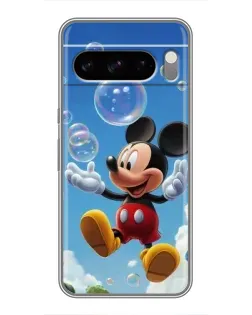 Чехол для Google Pixel 8 Pro с картинкой «Mickey и мыльные пузыри»