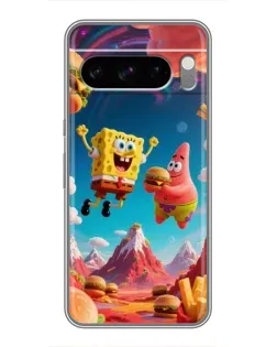 Чехол для Google Pixel 8 Pro с картинкой «Космический фастфуд»