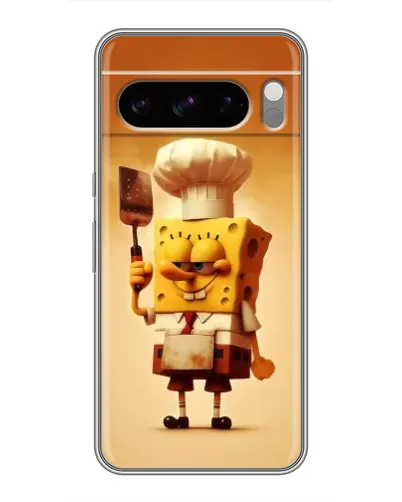Чехол для Google Pixel 8 Pro с картинкой «Губка Боб повар»