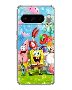 Чехол для Google Pixel 8 Pro с картинкой «Губка Боб и друзья»