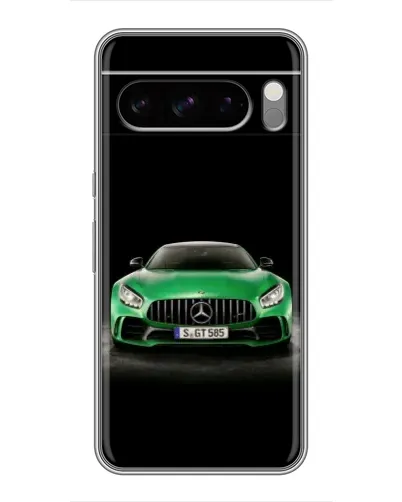 Чехол для Google Pixel 8 Pro с картинкой «Mercedes — неоновый лого»