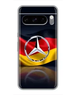 Чехол для Google Pixel 8 Pro с картинкой «Mercedes — флаг Германии»