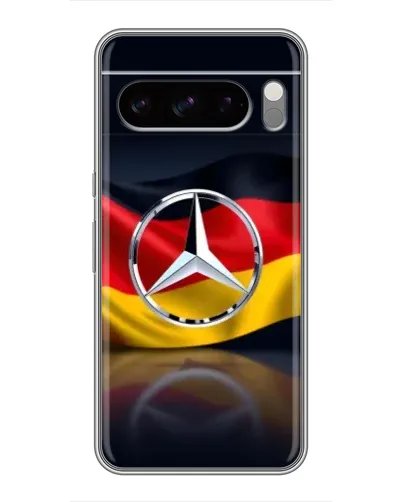 Чехол для Google Pixel 8 Pro с картинкой «Mercedes — флаг Германии»