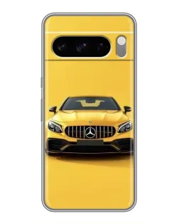 Чехол для Google Pixel 8 Pro с картинкой «Желтый Mercedes GT»