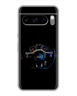 Чехол для Google Pixel 8 Pro с картинкой «Салон Audi — руль»