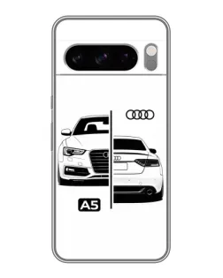 Чехол для Google Pixel 8 Pro с картинкой «Audi — контрастный дизайн»
