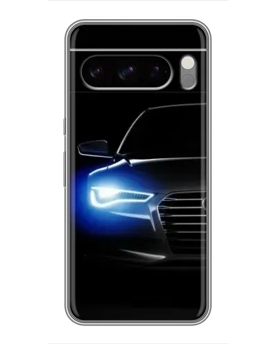 Чехол для Google Pixel 8 Pro с картинкой «Неоновый взгляд Audi»