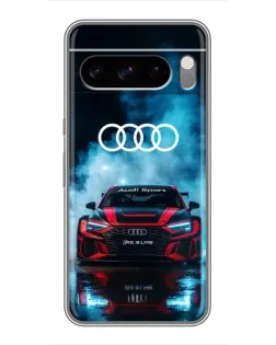 Чехол для Google Pixel 8 Pro с картинкой «Audi Sport — неон»