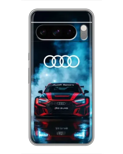 Чехол для Google Pixel 8 Pro с картинкой «Audi Sport — неон»