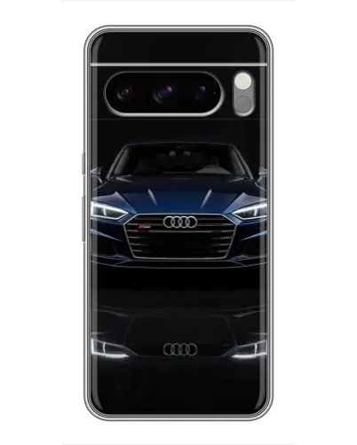 Чехол для Google Pixel 8 Pro с картинкой «Audi — ночное отражение»