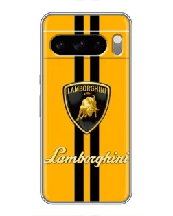 Чехол для Google Pixel 8 Pro с картинкой «Lamborghini Stripe желтый»