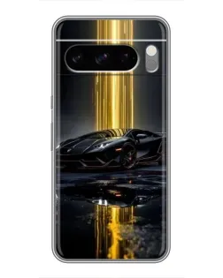 Чехол для Google Pixel 8 Pro с картинкой «Ночной Lamborghini драйв»