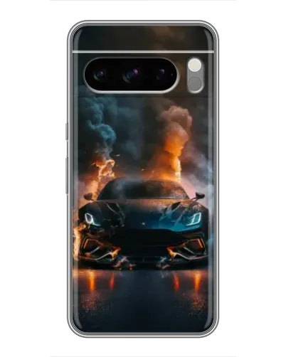 Чехол для Google Pixel 8 Pro с картинкой «Lamborghini дымная эстетика»
