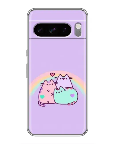 Чехол для Google Pixel 8 Pro с картинкой «Радужные Пушины»