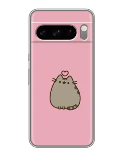 Чехол для Google Pixel 8 Pro с картинкой «Pusheen сердце»
