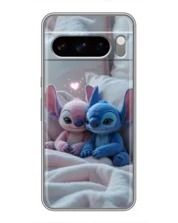 Чехол для Google Pixel 8 Pro с картинкой «Плюшевые Стич Ангел»