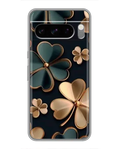 Чехол для Google Pixel 8 Pro с картинкой «Клевер в золоте»