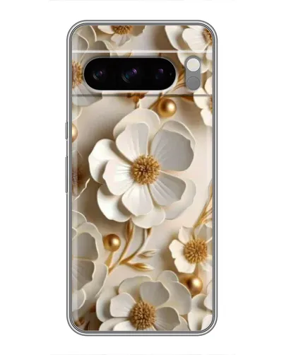 Чехол для Google Pixel 8 Pro с картинкой «Белие бумажние  цвети»