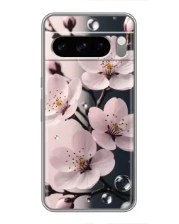 Чехол для Google Pixel 8 Pro с картинкой «Нежная сакура и капли»