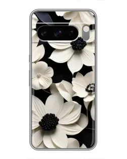 Чехол для Google Pixel 8 Pro с картинкой «Объемные белые цветы»