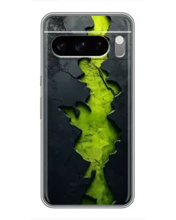 Чехол для Google Pixel 8 Pro с картинкой «Салатовый разлом скалы»