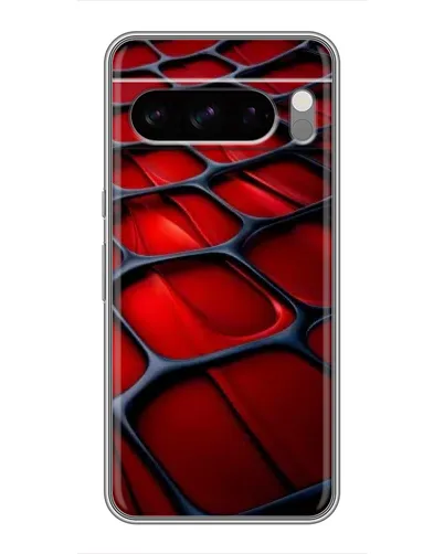 Чехол для Google Pixel 8 Pro с картинкой «Красная глянцевая сетка»
