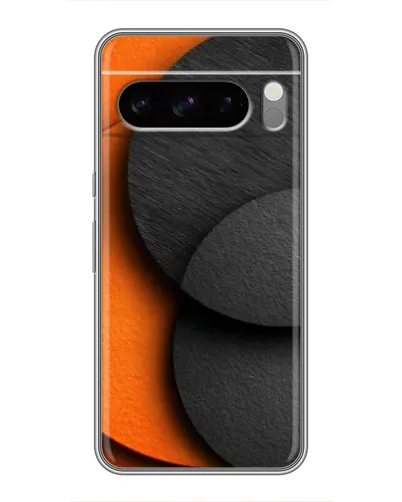 Чехол для Google Pixel 8 Pro с картинкой «Геометрия оранжевых кругов»
