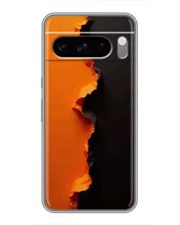 Чехол для Google Pixel 8 Pro с картинкой «Оранжевый разлом»