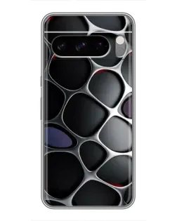 Чехол для Google Pixel 8 Pro с картинкой «Объемная темная решетка»