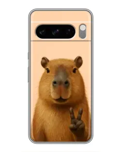 Чехол для Google Pixel 8 Pro с картинкой «Капибара виктория»