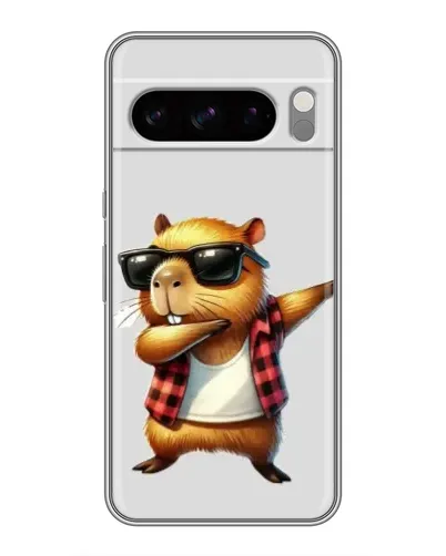 Чехол для Google Pixel 8 Pro с картинкой «Капибара рэпер даб»