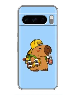 Чехол для Google Pixel 8 Pro с картинкой «Капибара на скейте»