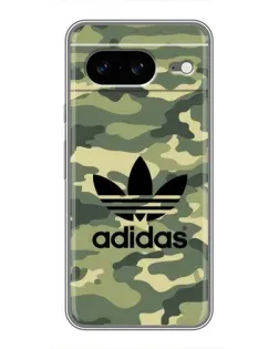 Чехол для Google Pixel 8 с картинкой «Милитари стиль Adidas»