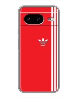 Чехол для Google Pixel 8 с картинкой «Красный минимализм Adidas»